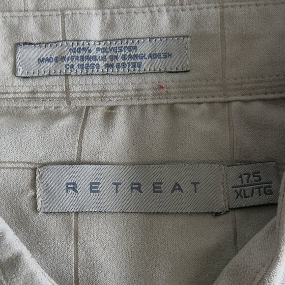 Retreat 100% Polyester Button Down Long Sleeve Dress/ Casual Shirt - Size XL - Picture 6 of 6